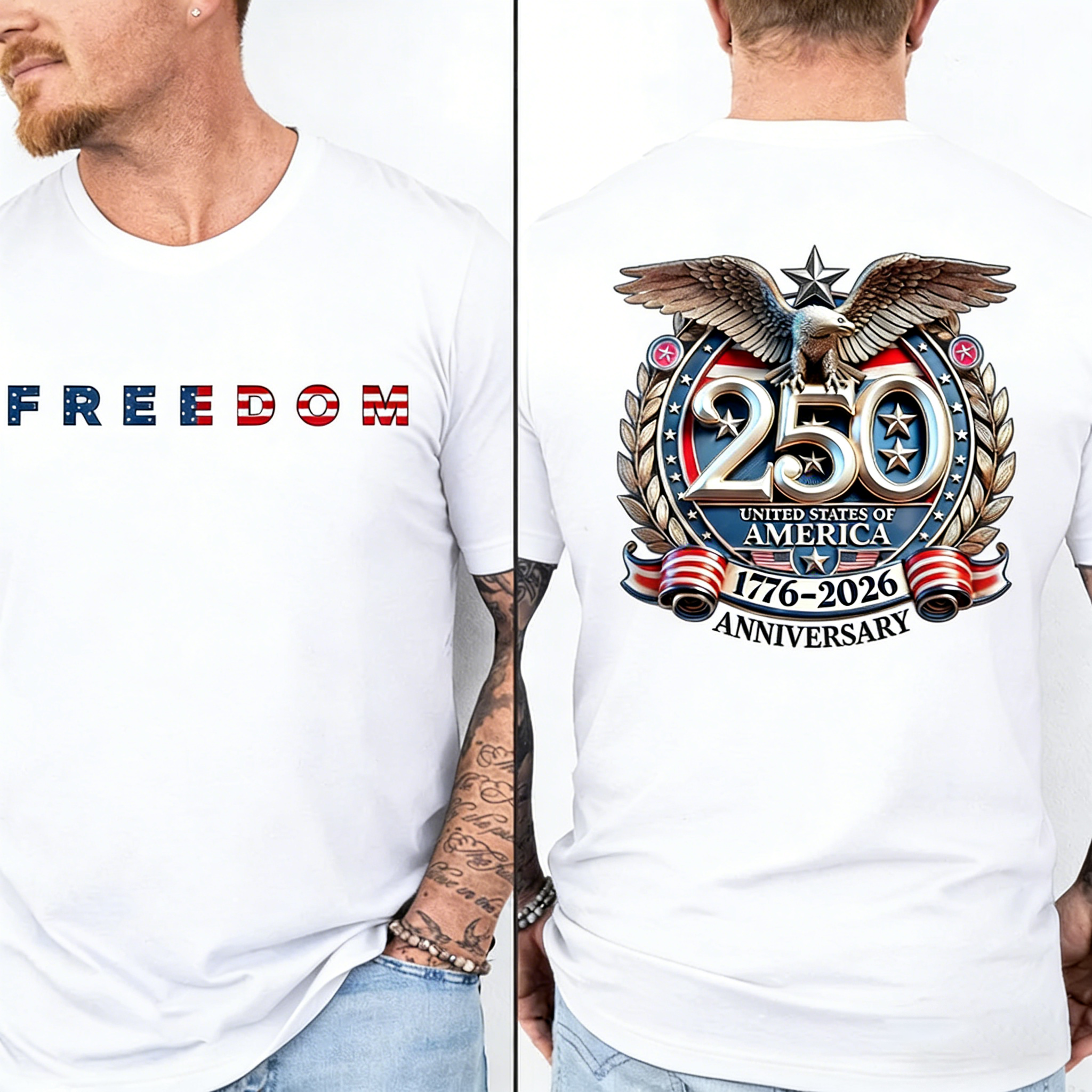Men's Freedom 250 Years Anniversary Dark Shirt