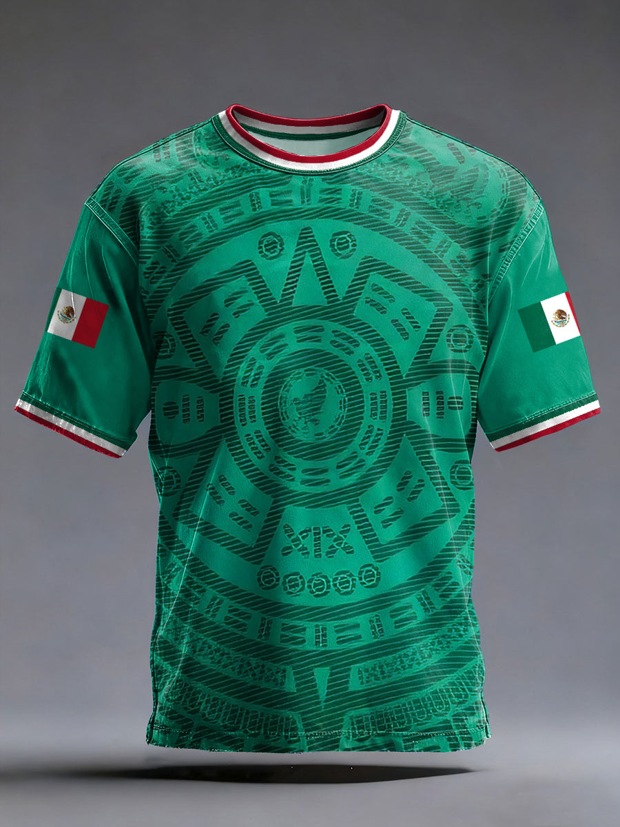 Men's Mexico 2026 Soccer Game Print Gift For Soccer Fans Casual Tee