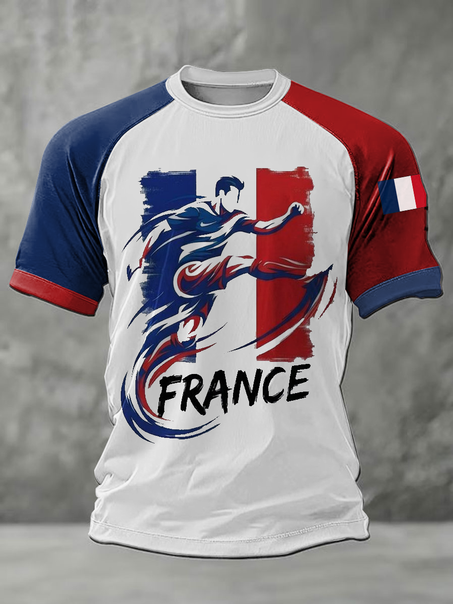 Men's France Soccer Short Sleeve T-shirt
