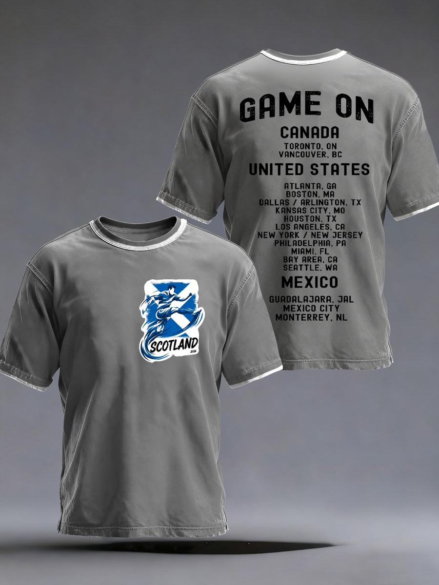 Men's UK Football Lover Scotland 2026 Printed  short sleeves t-shirt