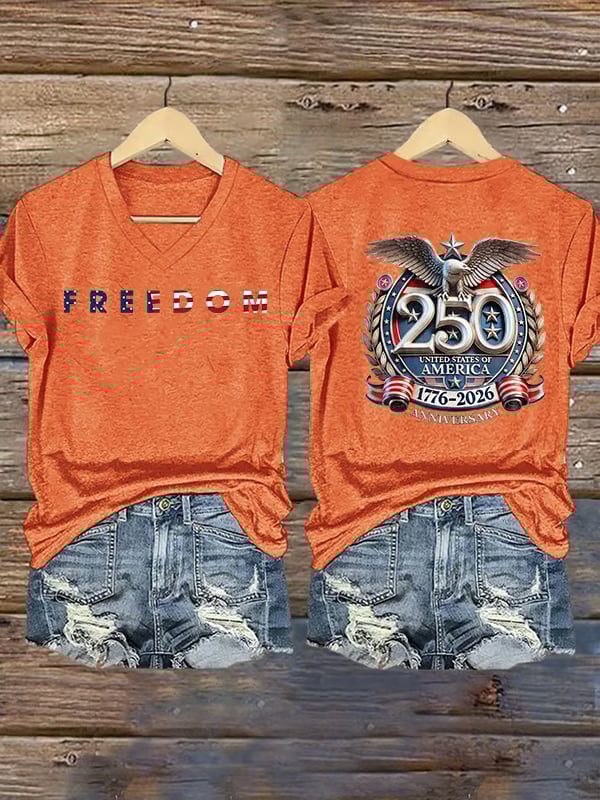 Women's  FREEDOM  Print T-Shirt