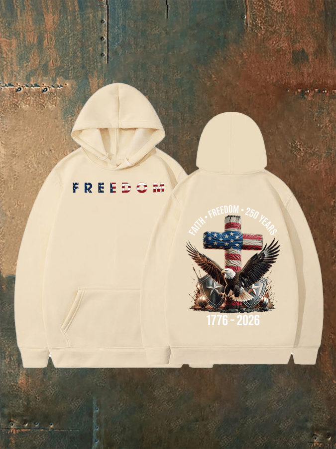Unisex American 250th Print  Hoodie