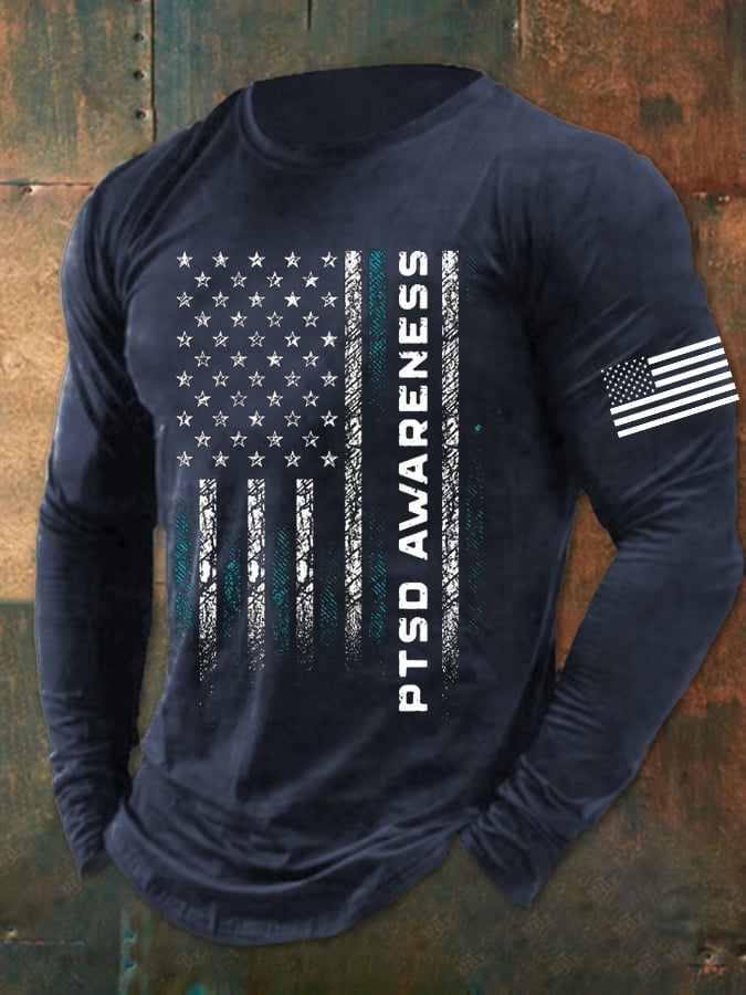 Men's PTSD Awareness Flag T-Shirt