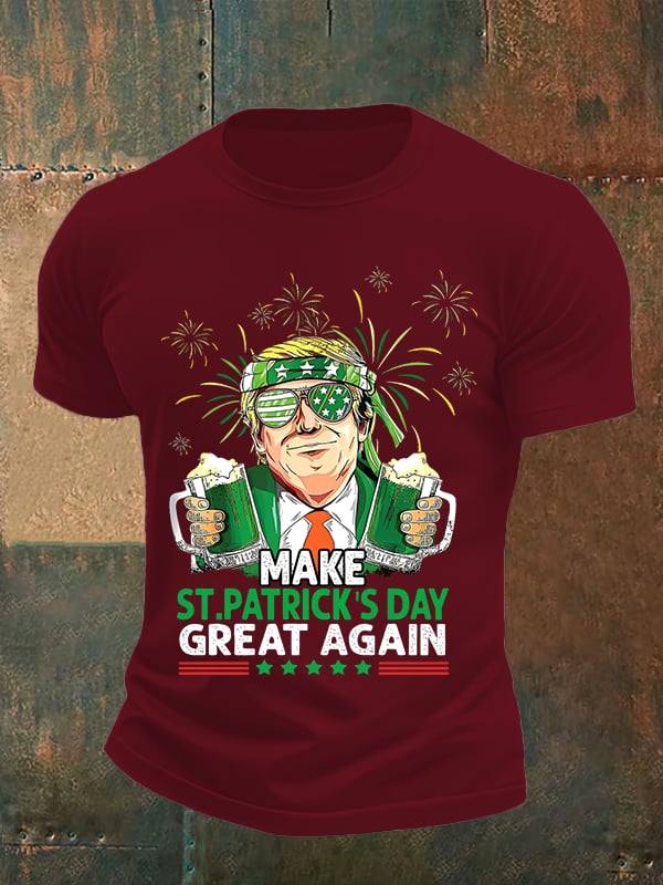 Men's  Make St Patricks Day Great Again  Print  T-shirt