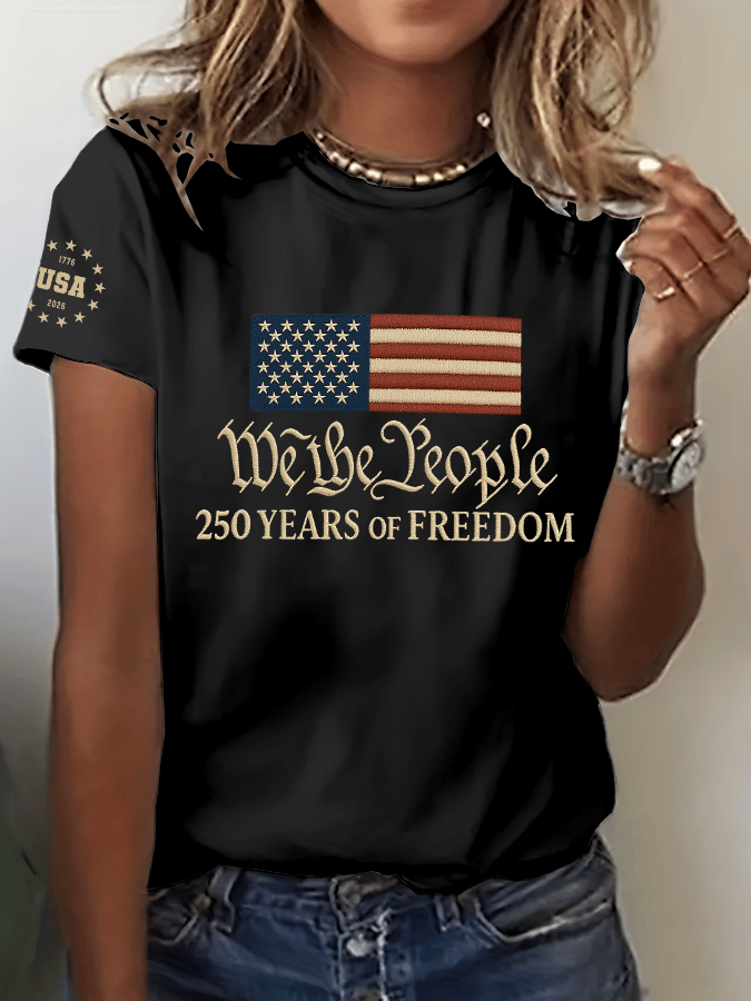 Women's Casual Printed Crew Neck T-Shirt
