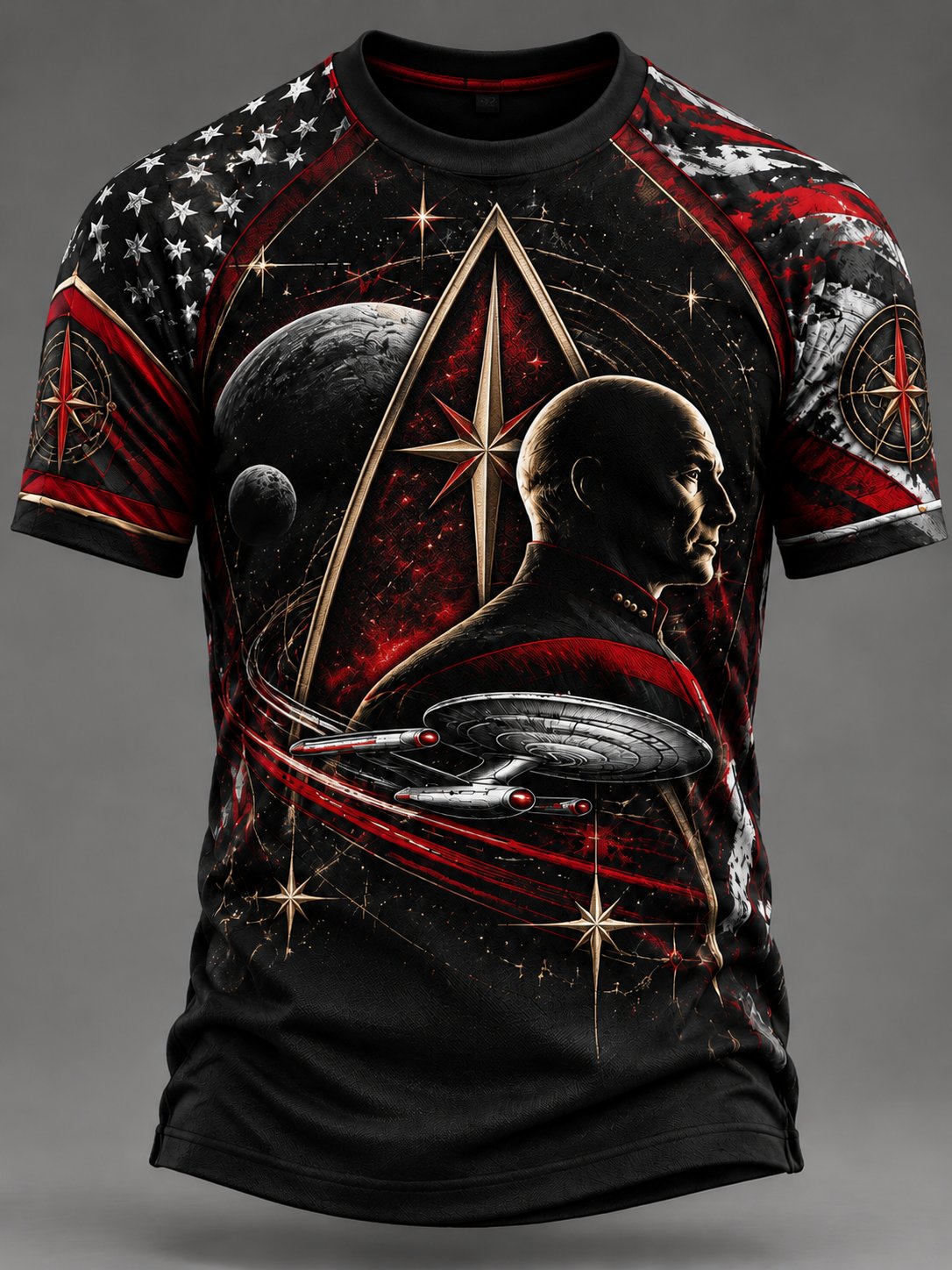 Men's In Loving Memory of Our Captain Printed Casual Tops