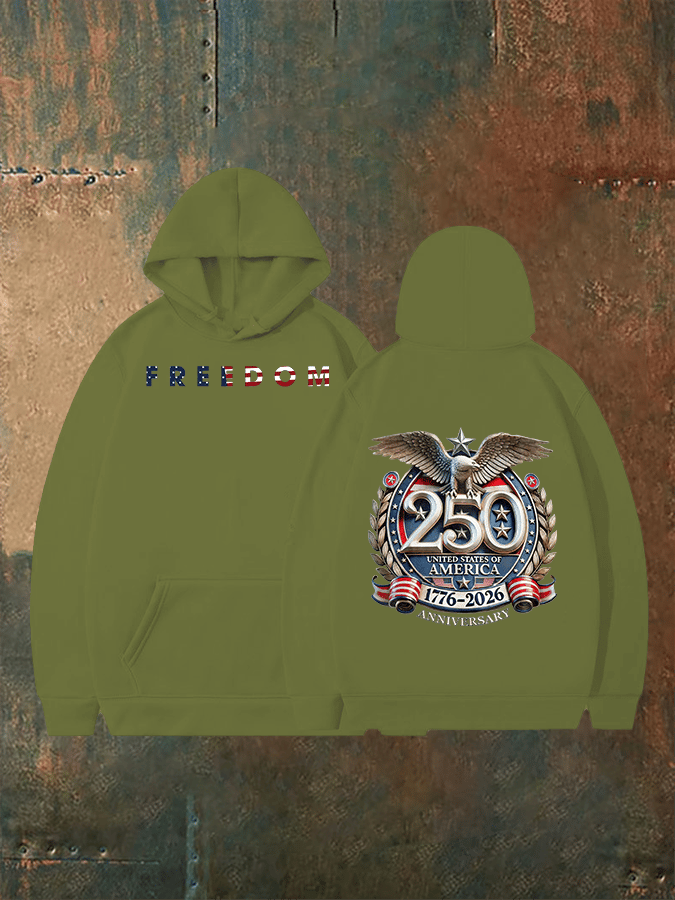 Unisex   American 250th Print  Hoodie