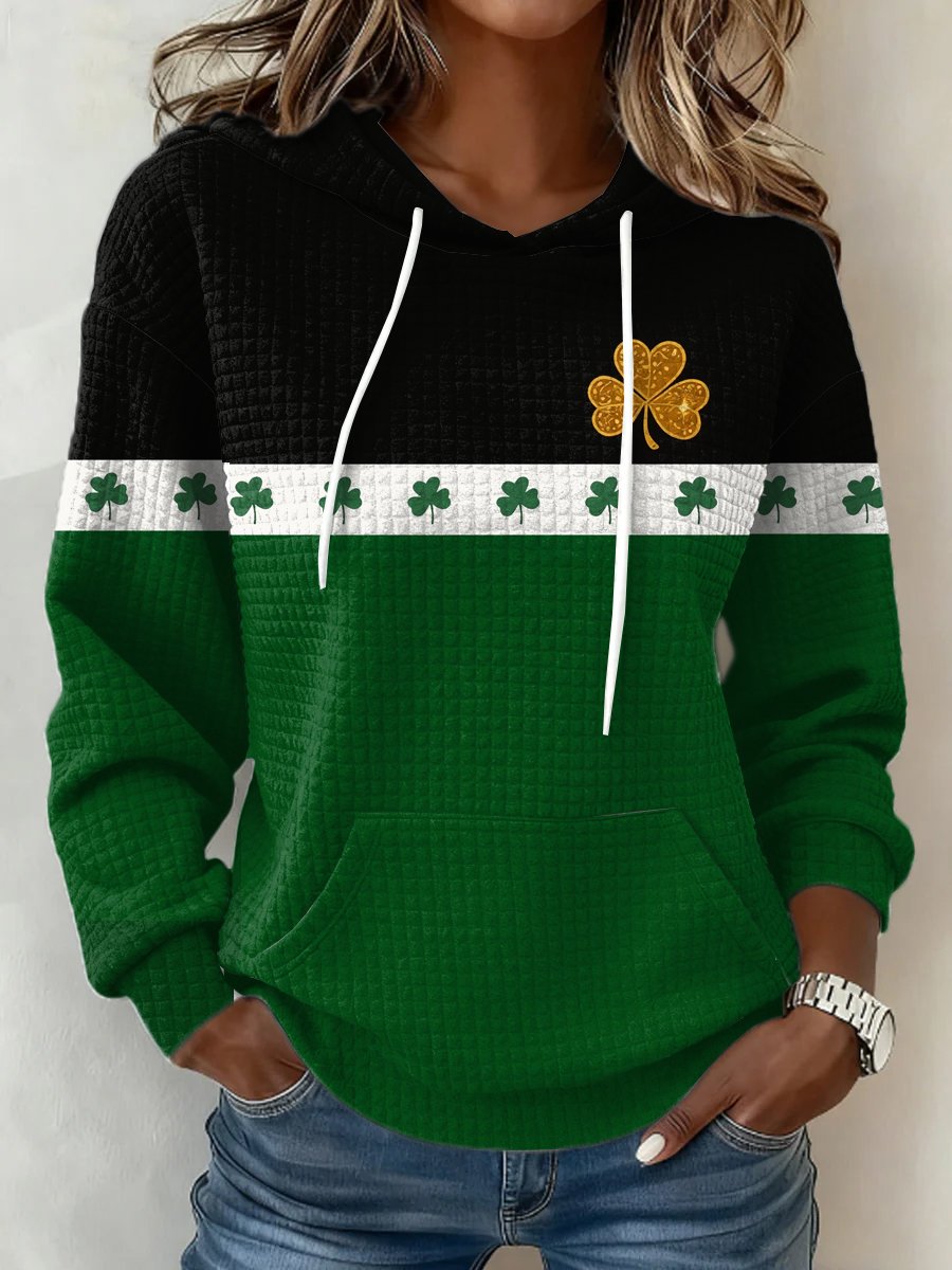 Women'S Casual St. Patrick'S Day Printed Hoodie