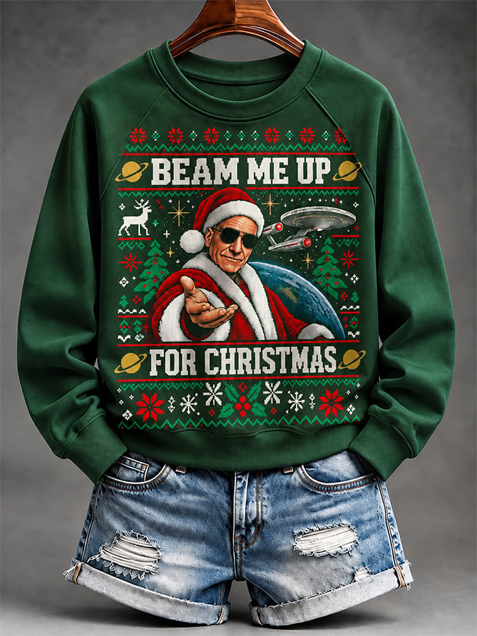 Women's Casual Print Long-Sleeved Sweatshirt