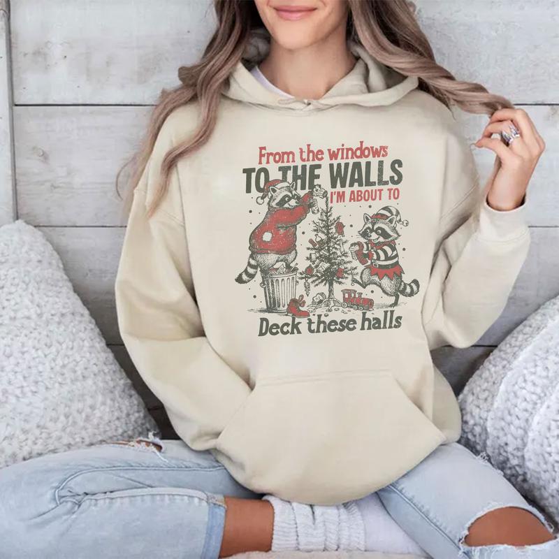 Funny Christmas Graphic Shirt, Im About To Deck These Halls Sweatshirt