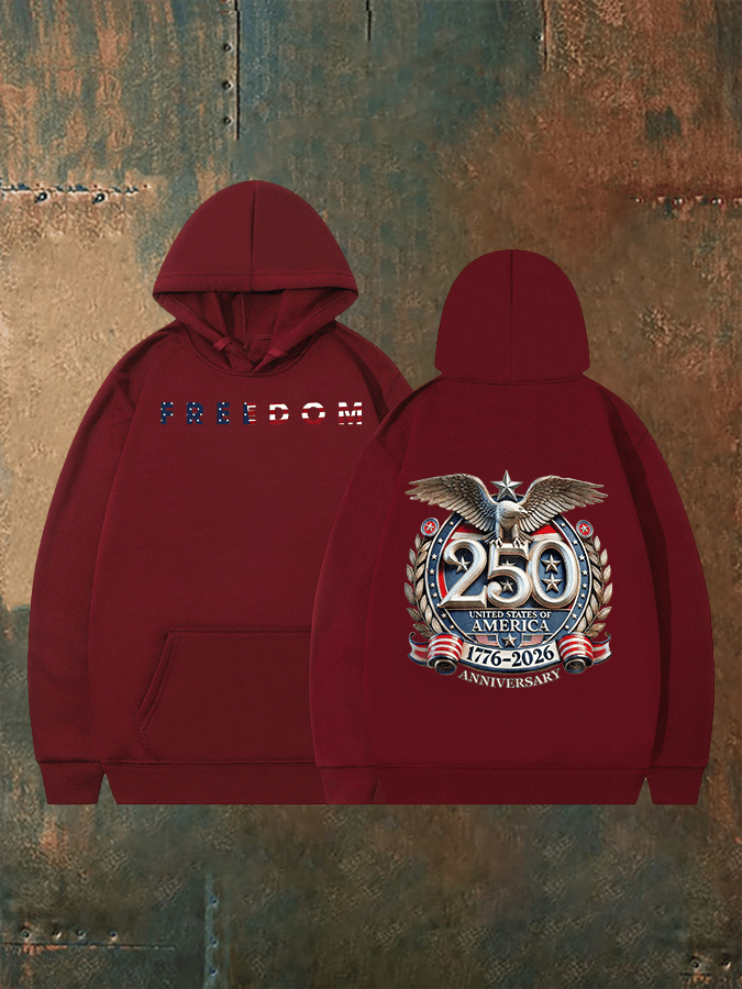 Unisex   American 250th Print  Hoodie