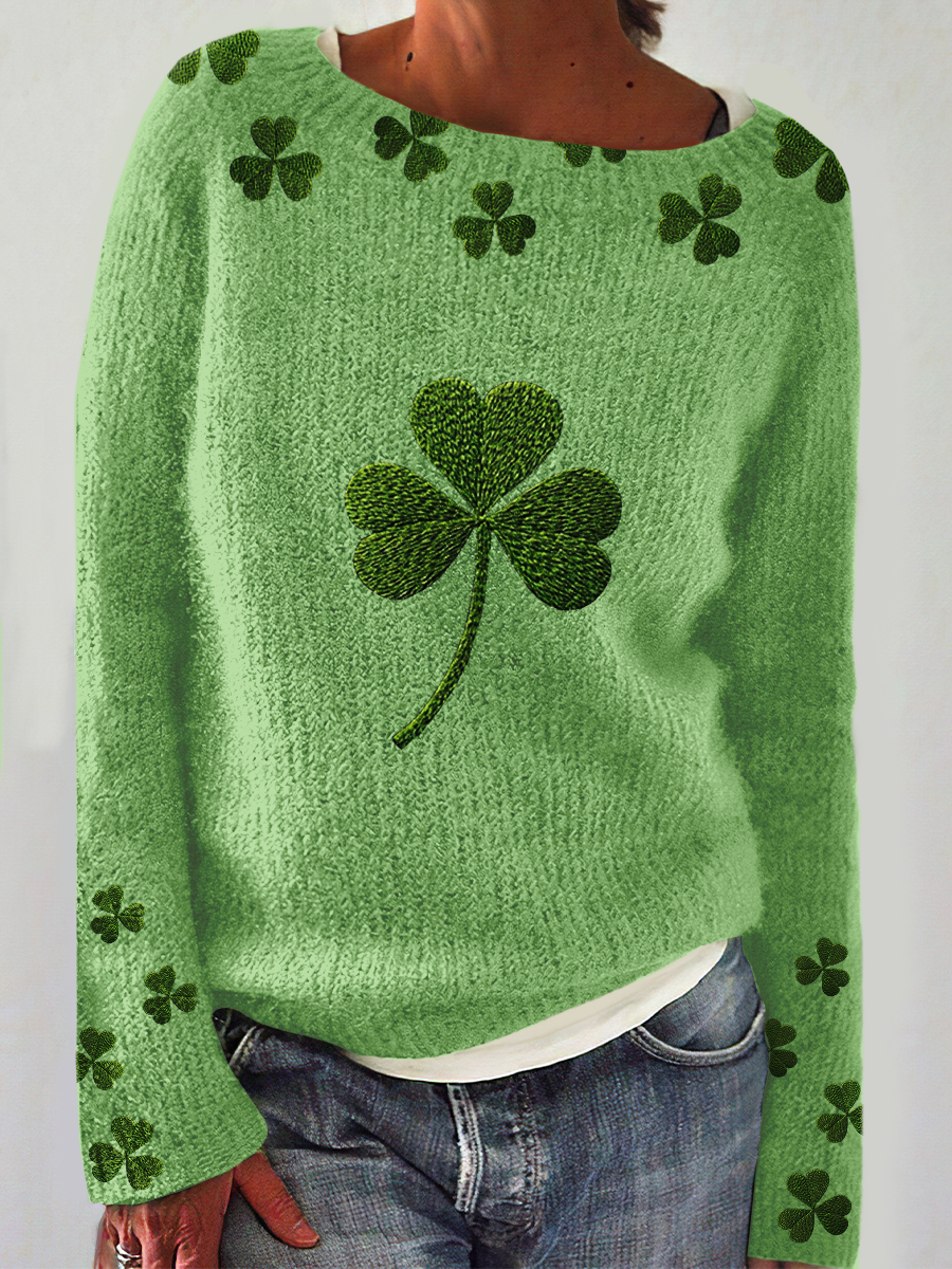 St. Patrick's Shamrock Art Print Sweater