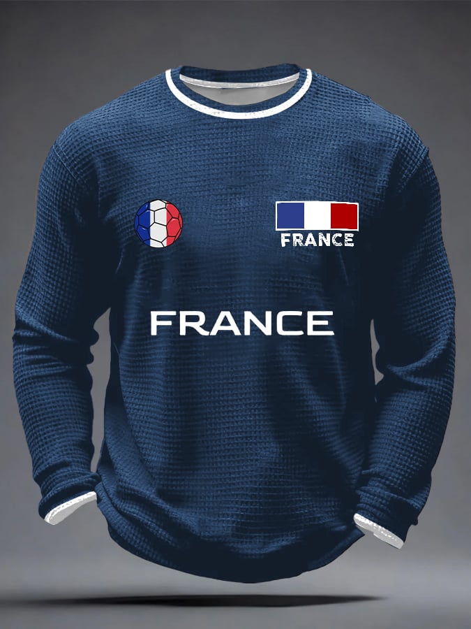 Men's Soccer Printed Casual Top
