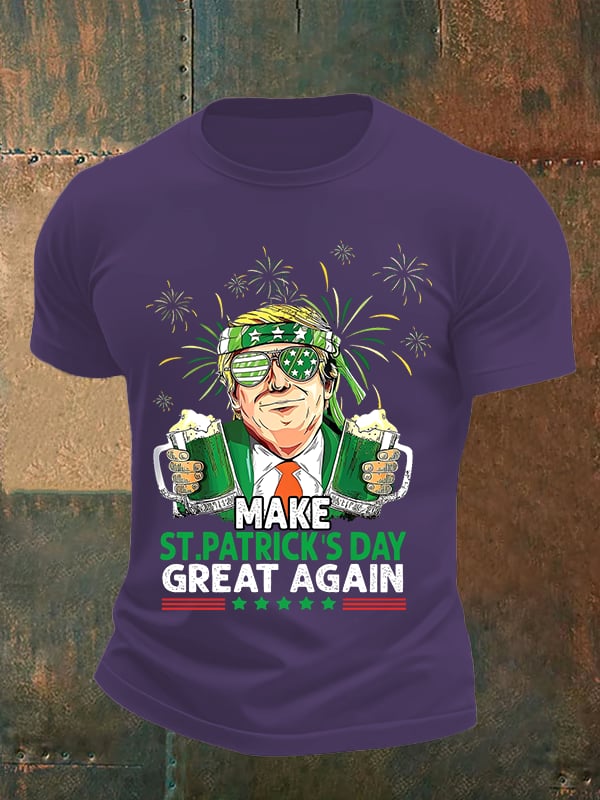 Men's  Make St Patricks Day Great Again  Print  T-shirt