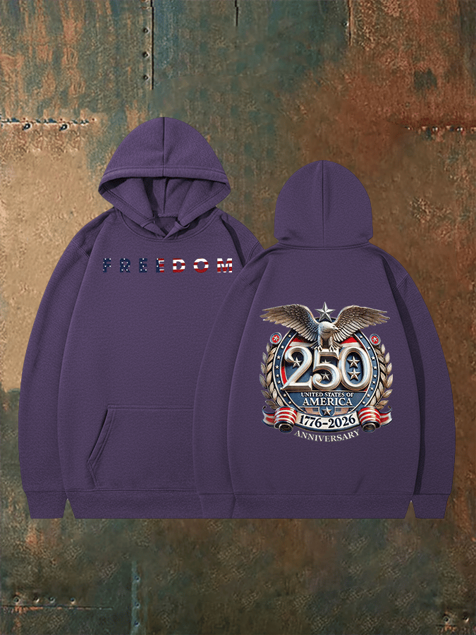 Unisex   American 250th Print  Hoodie