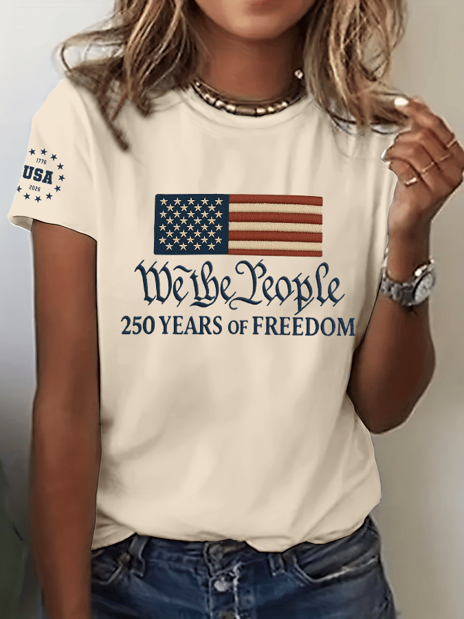 Women's Casual Printed Crew Neck T-Shirt
