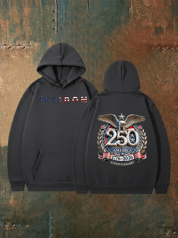 Unisex   American 250th Print  Hoodie