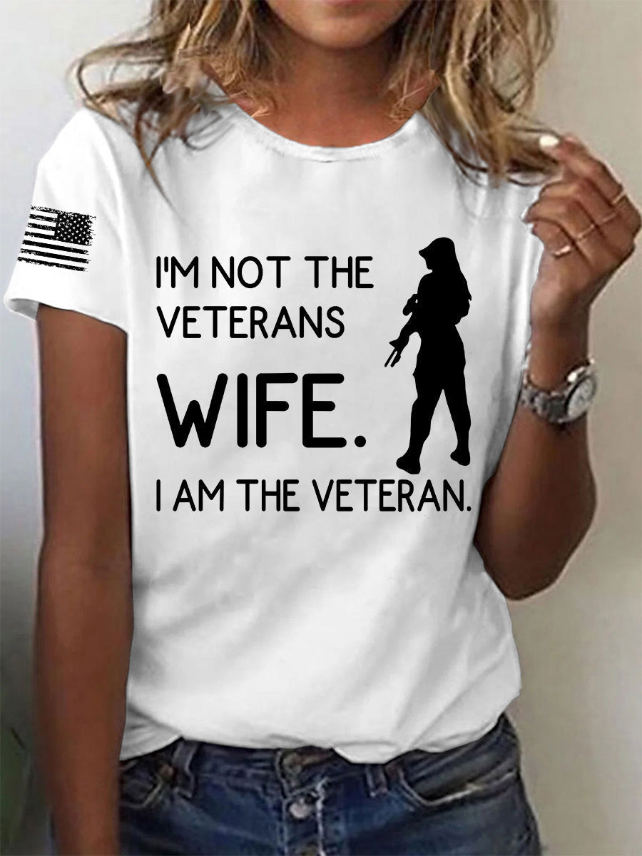 Women's I'm Not The Veterans Wife I'm The Veteran Short-sleeved T-shirt