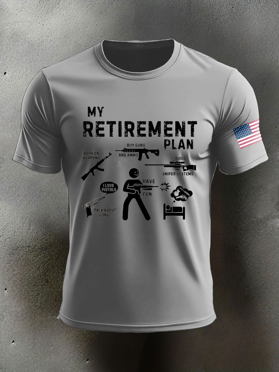 Men's Funny Pew Veteran Printed T-shirt