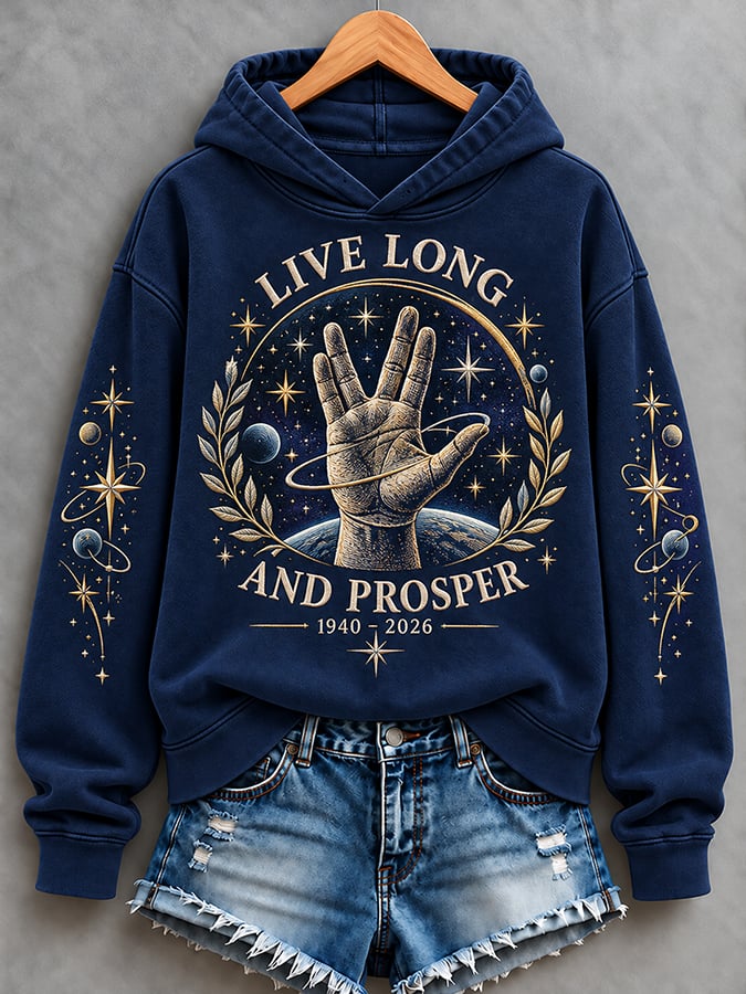Women's Live Long And Prosper Print Casual Sweatshirt