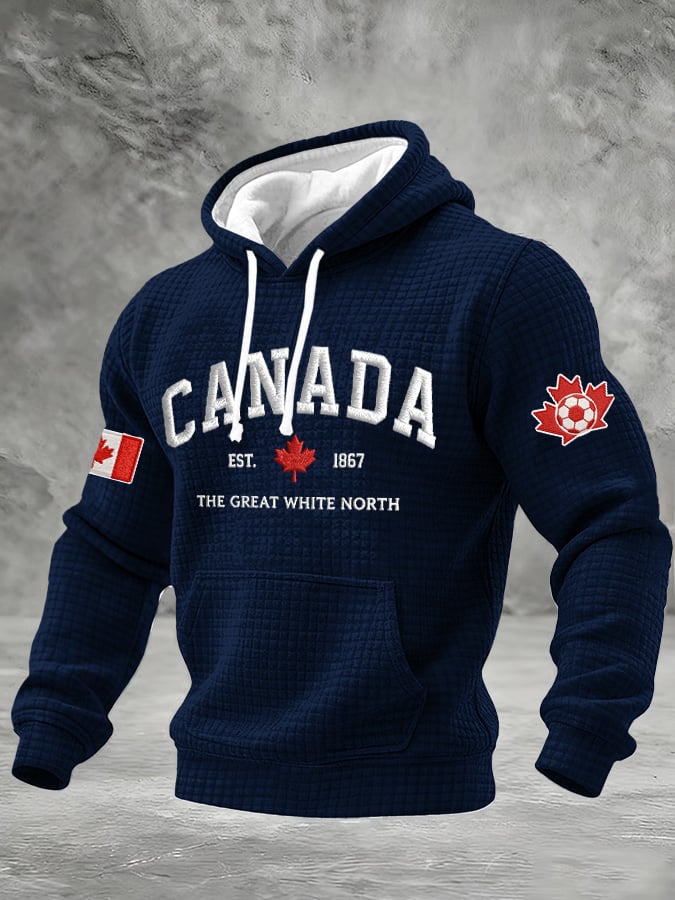 Men's Casual Canadian Football Fan Plaid Sports Shirt