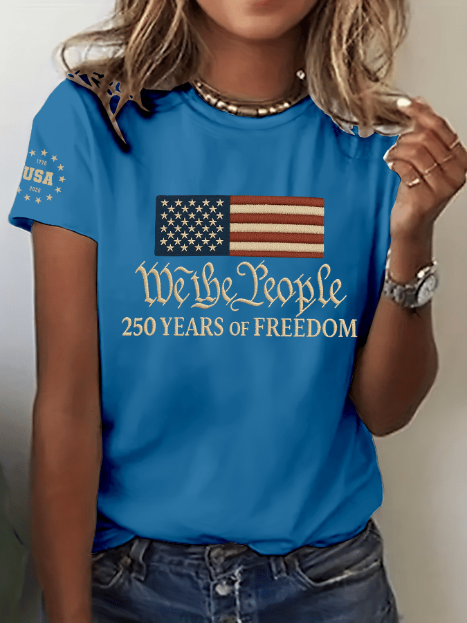 Women's Casual Printed Crew Neck T-Shirt