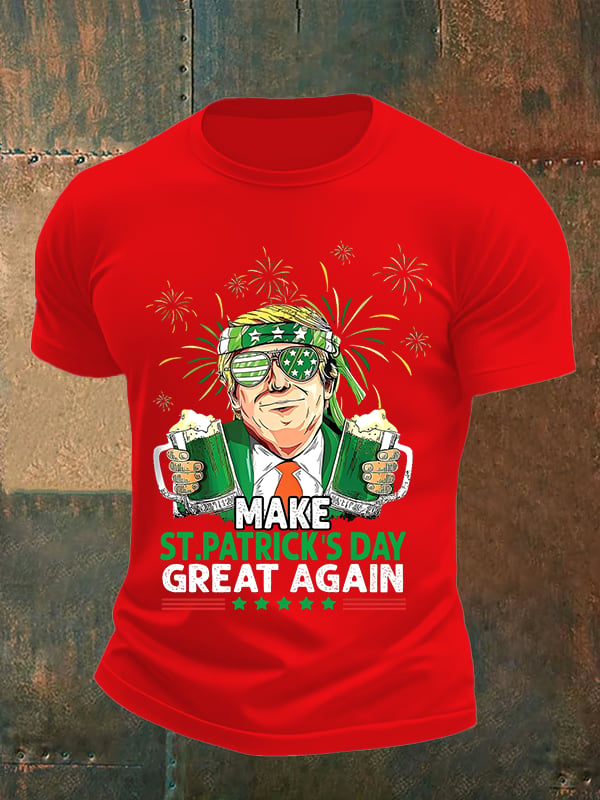 Men's  Make St Patricks Day Great Again  Print  T-shirt