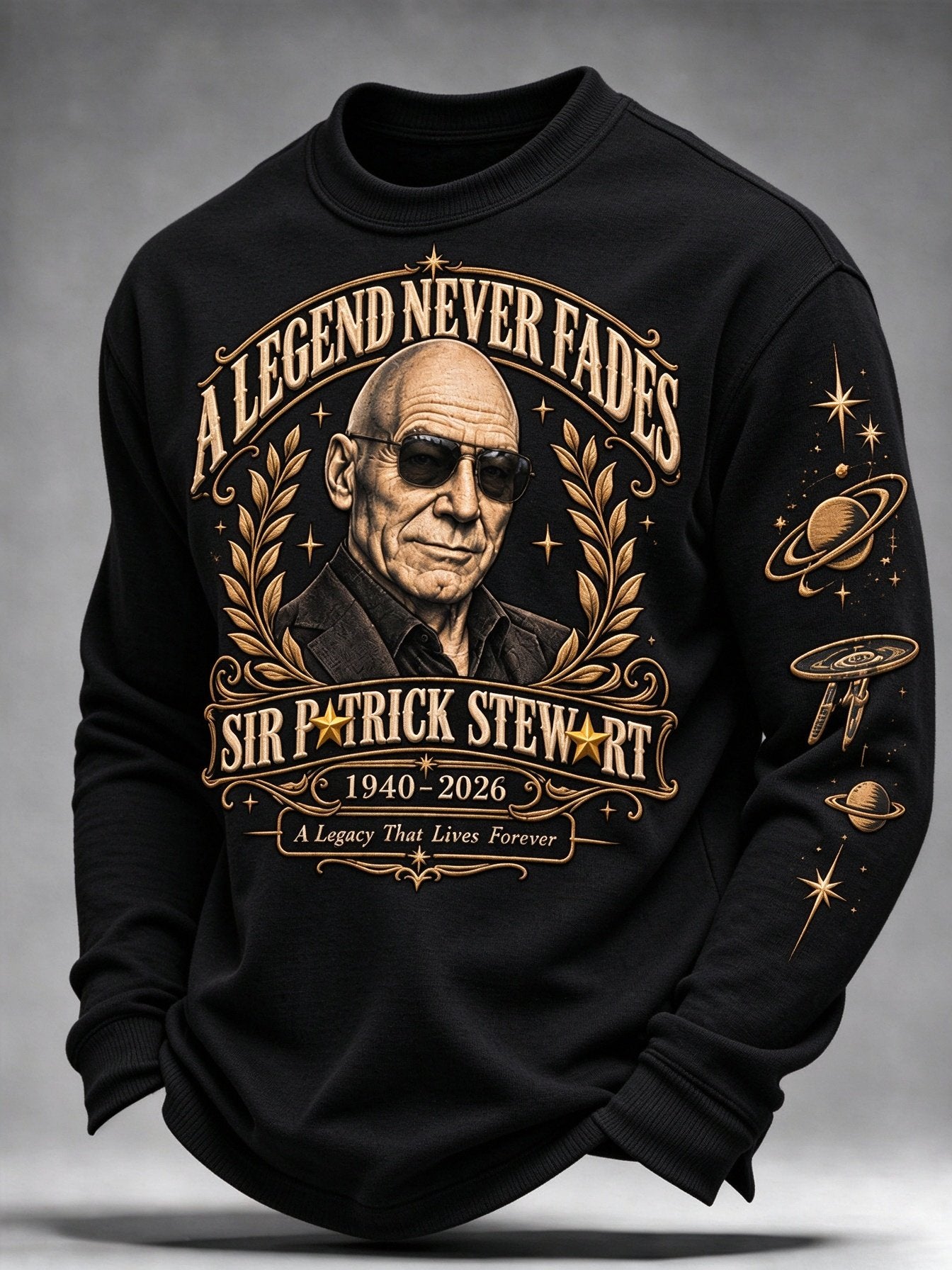 Men's Casual Commemorative Printed Long-Sleeve T-Shirt
