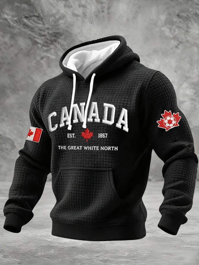 Men's Casual Canadian Football Fan Plaid Sports Shirt