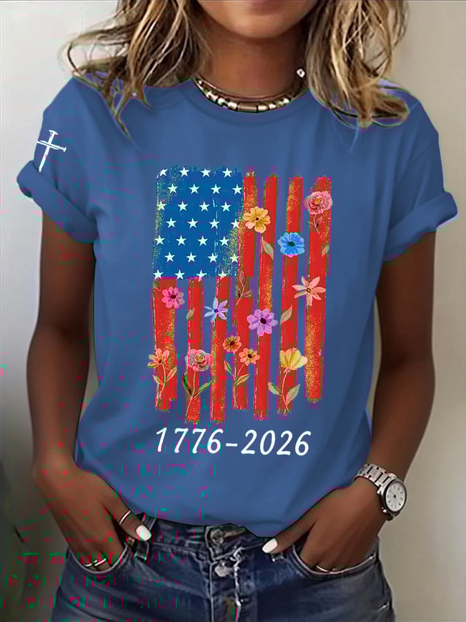 Women's Casual Printed Short-Sleeve T-Shirt