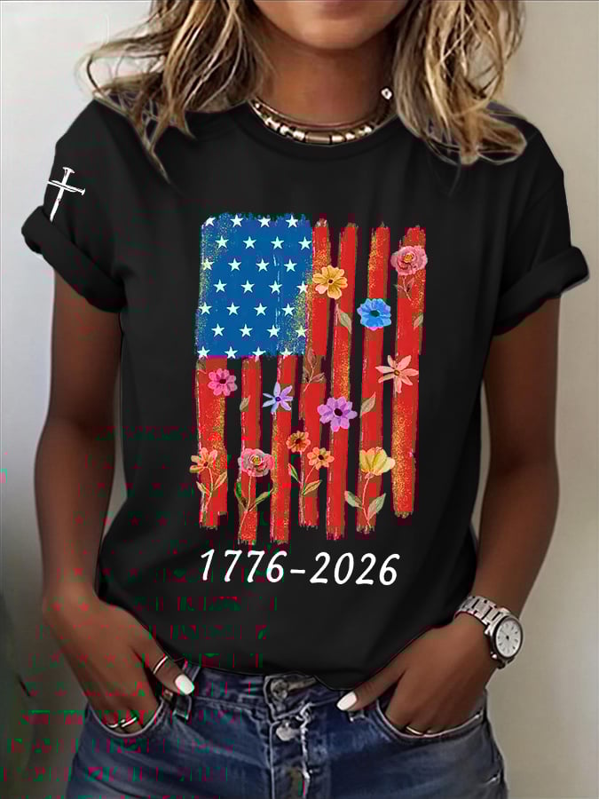 Women's Casual Printed Short-Sleeve T-Shirt