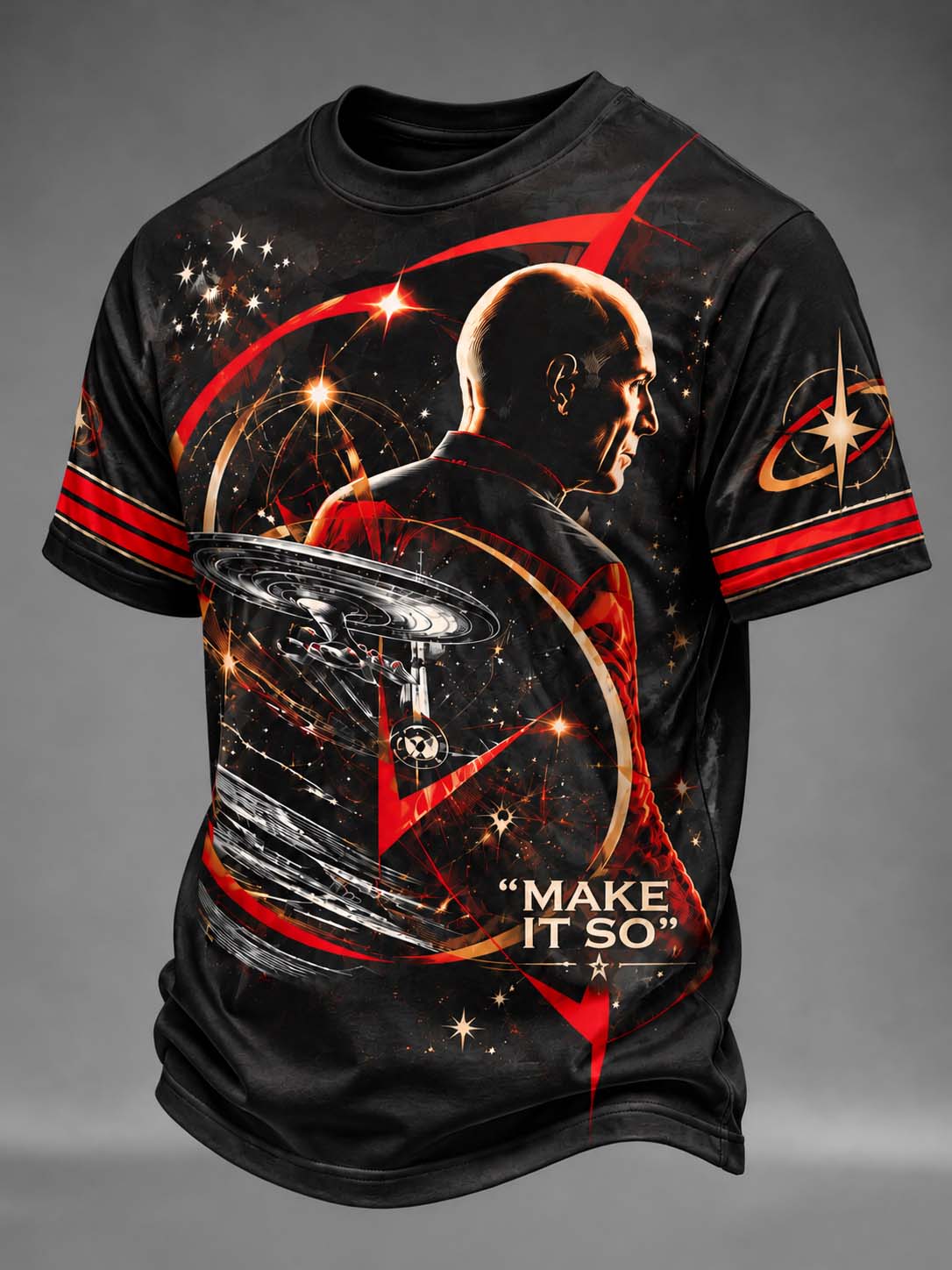 Men's In Loving Memory of Our Captain Printed Casual Tops