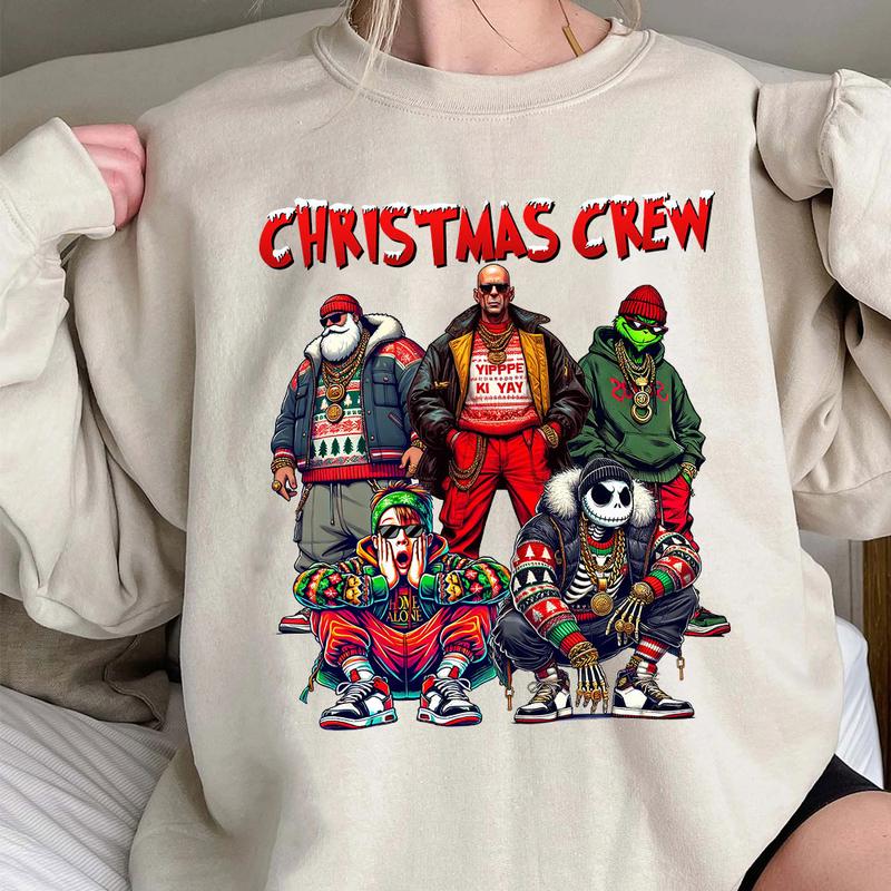 Christmas Crew Shirt, Christmas Movies Shirt, Xmas Graphic Tee Comfort Cotton Fabric Top