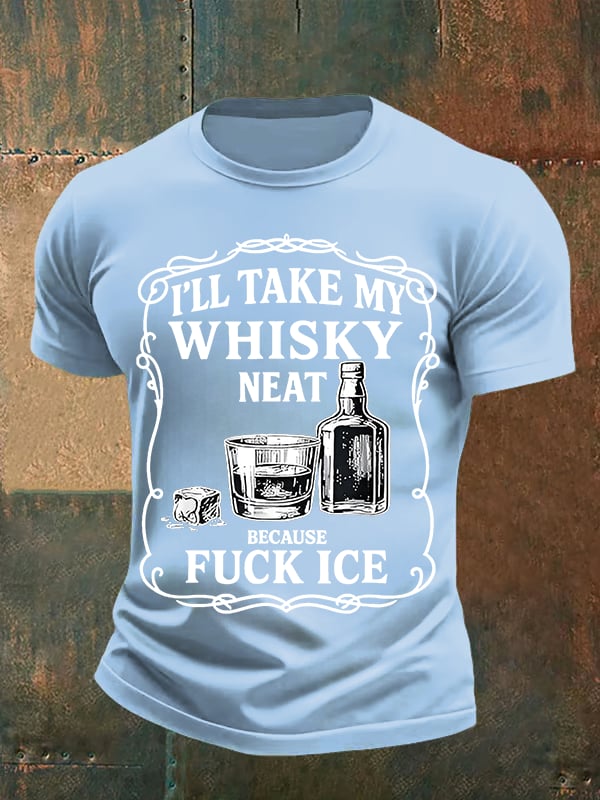 Men's  Whiskey F*ck ICE Abolish ICE Print  T-Shirt