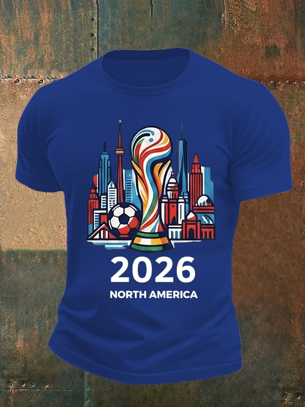 Men's  North America WC 2026 Soccer printed T-shirt