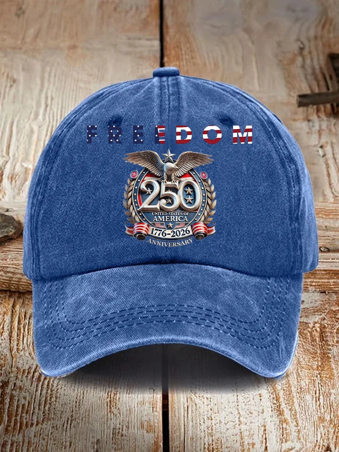 Unisex  American 250th Print  Casual  Hat