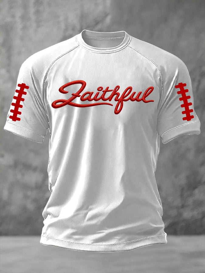 Men's Retro football Print T-shirt