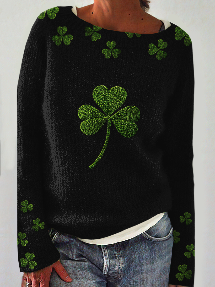 St. Patrick's Shamrock Art Print Sweater