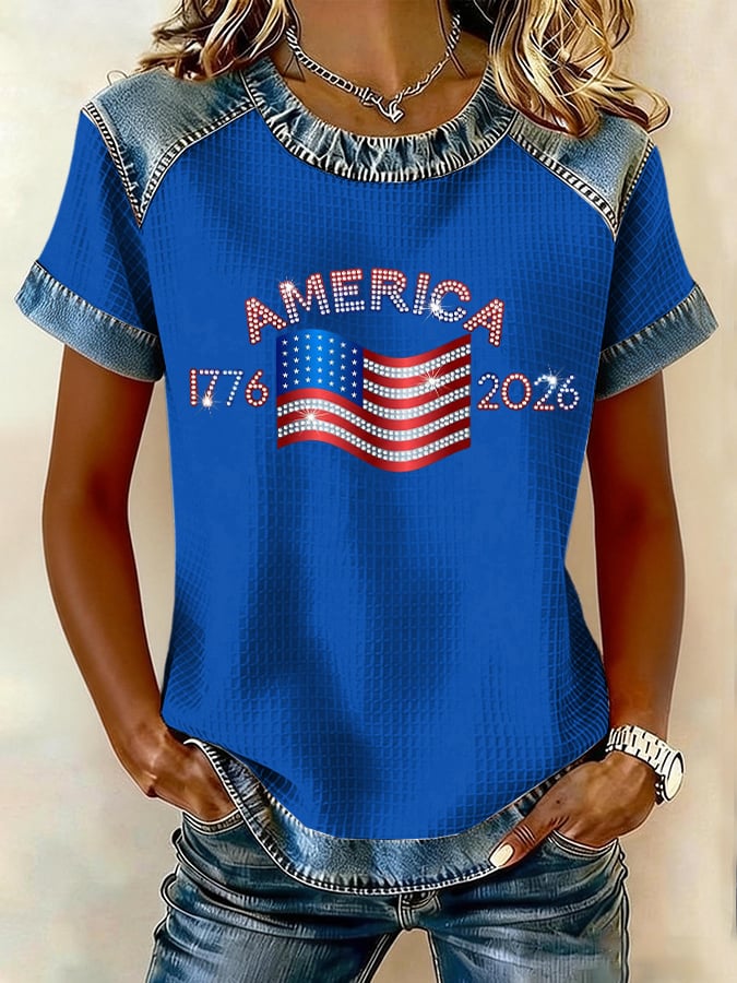 Women's 250th Anniversary Printed Short-Sleeved T-Shirt