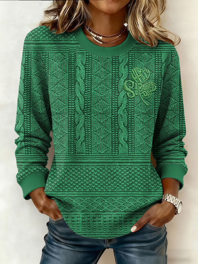 Women's Retro Print Sweatshirt