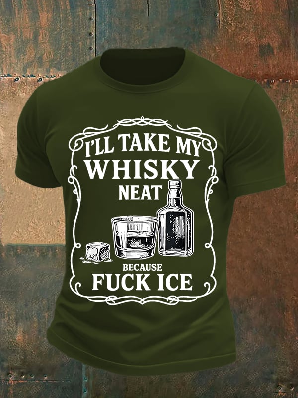 Men's  Whiskey F*ck ICE Abolish ICE Print  T-Shirt