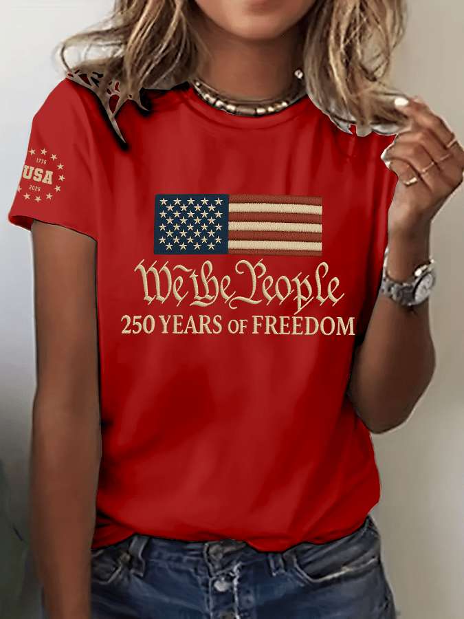 Women's Casual Printed Crew Neck T-Shirt