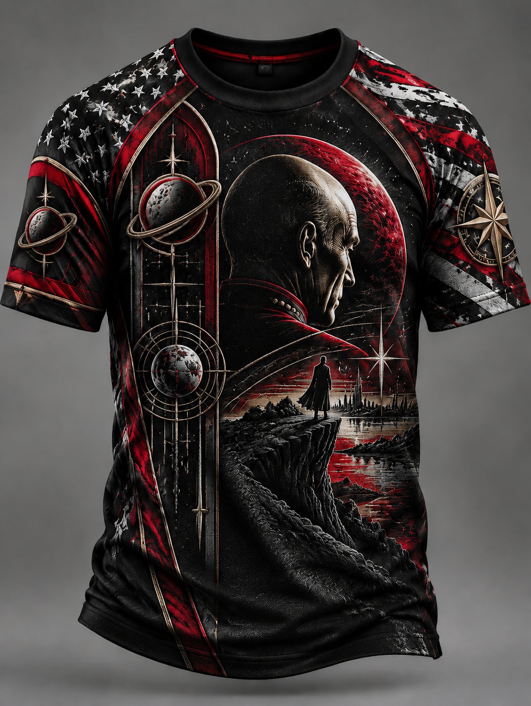 Men's In Loving Memory of Our Captain Printed Casual Tops