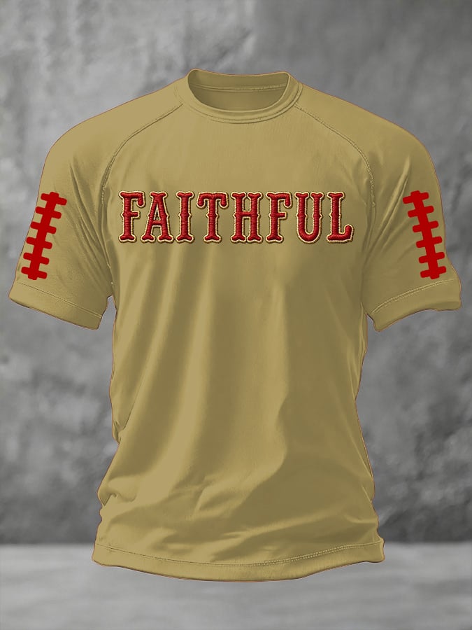 Men's Retro football Print T-shirt