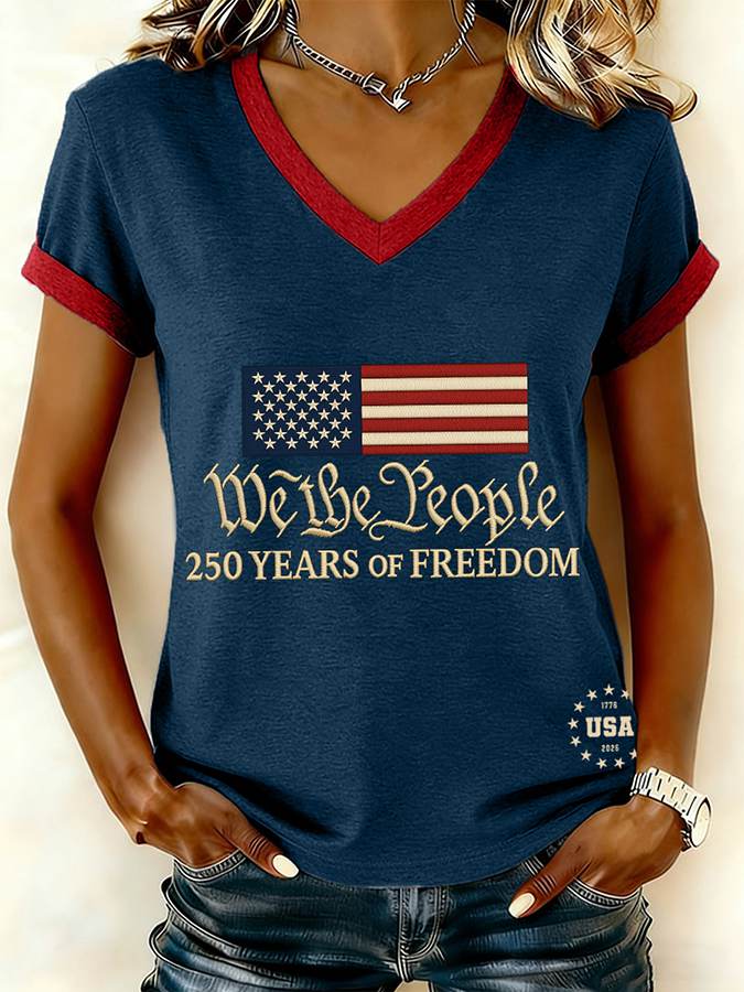 Women's Vintage America 250th Anniversary Print T-Shirt