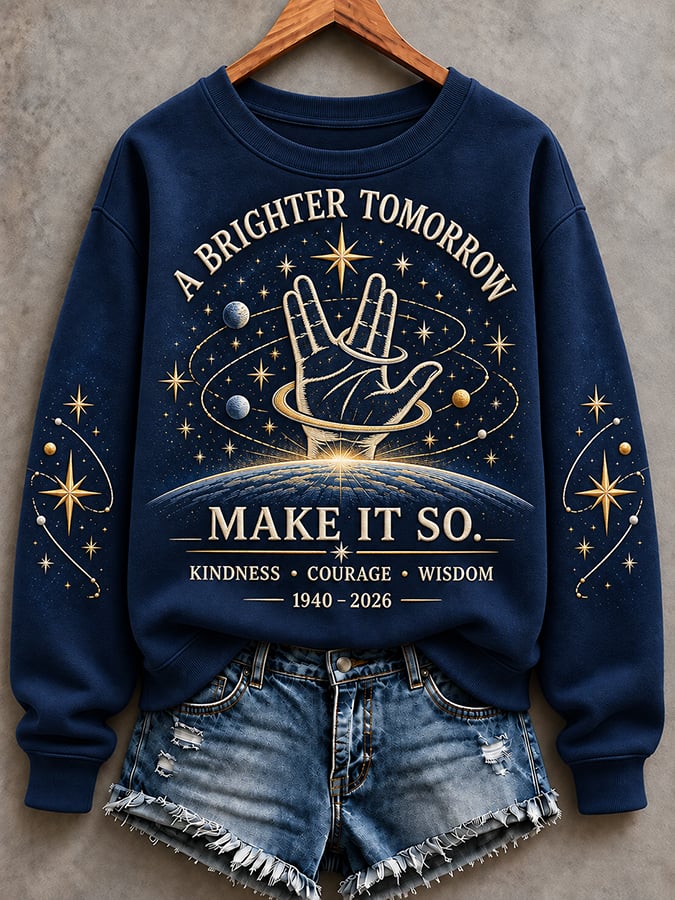Women's Make It So Print Casual Sweatshirt