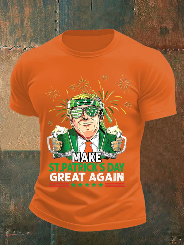 Men's  Make St Patricks Day Great Again  Print  T-shirt