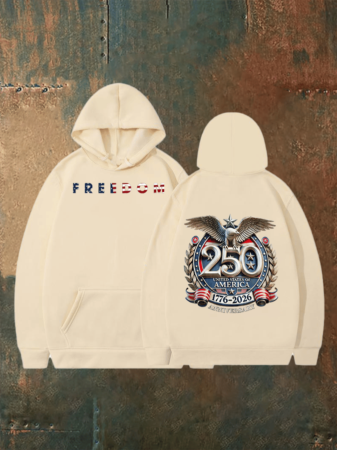Unisex   American 250th Print  Hoodie