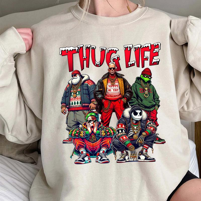 THUGLIFE Christmas Shirt, Christmas Movies Shirt