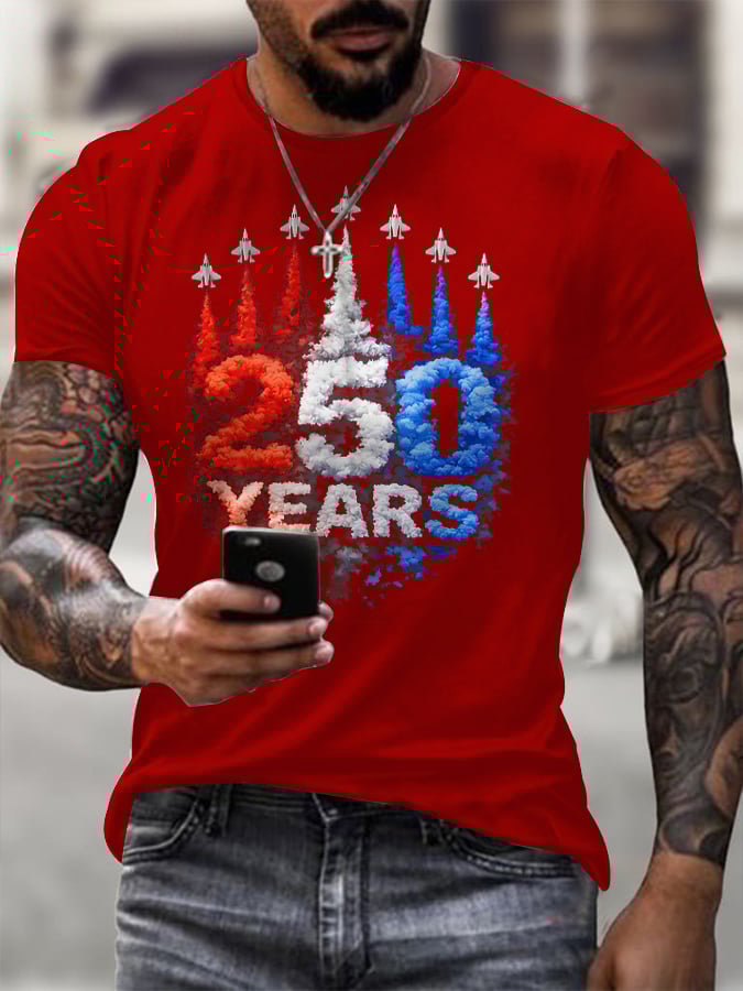 Men's Casual Printed Short-Sleeve T-Shirt